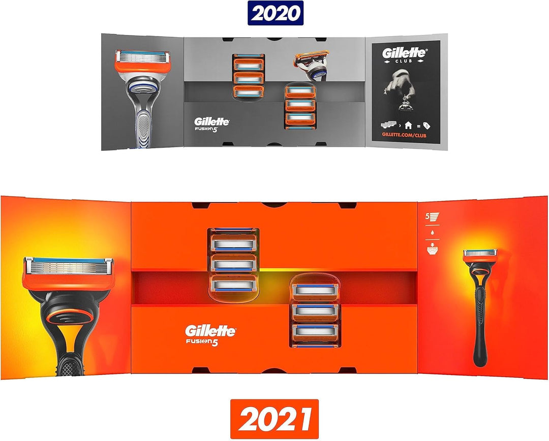 Gillette Fusion 5 Rasierklingen mit Trimmer für Präzision und Gleitbeschichtung, 8 Ersatzklingen