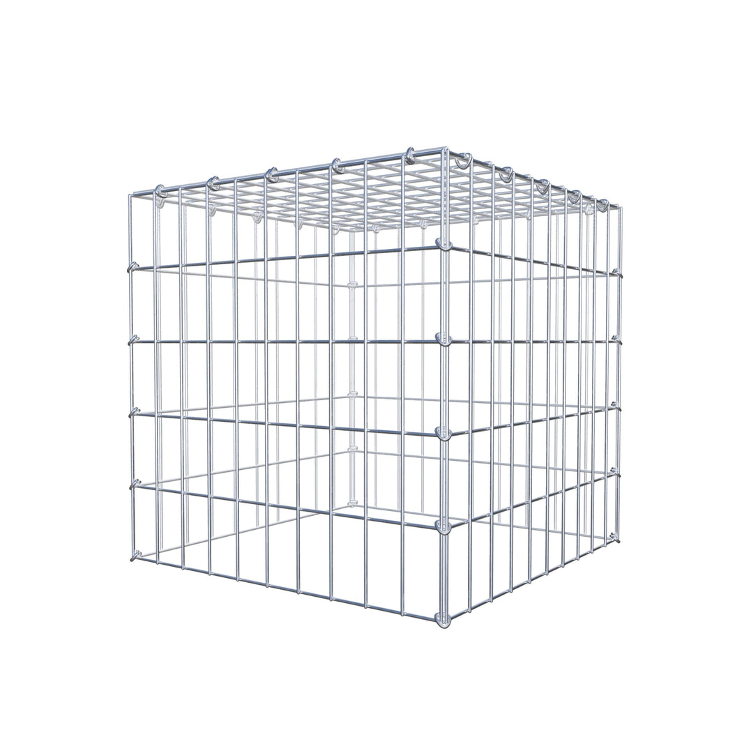 GABIONA Anbau-Gabione Typ3 eckig, Maschenweite 5 x 10 cm, Tiefe 50 cm, Gabione 50 x 50 x 50 cm (L x