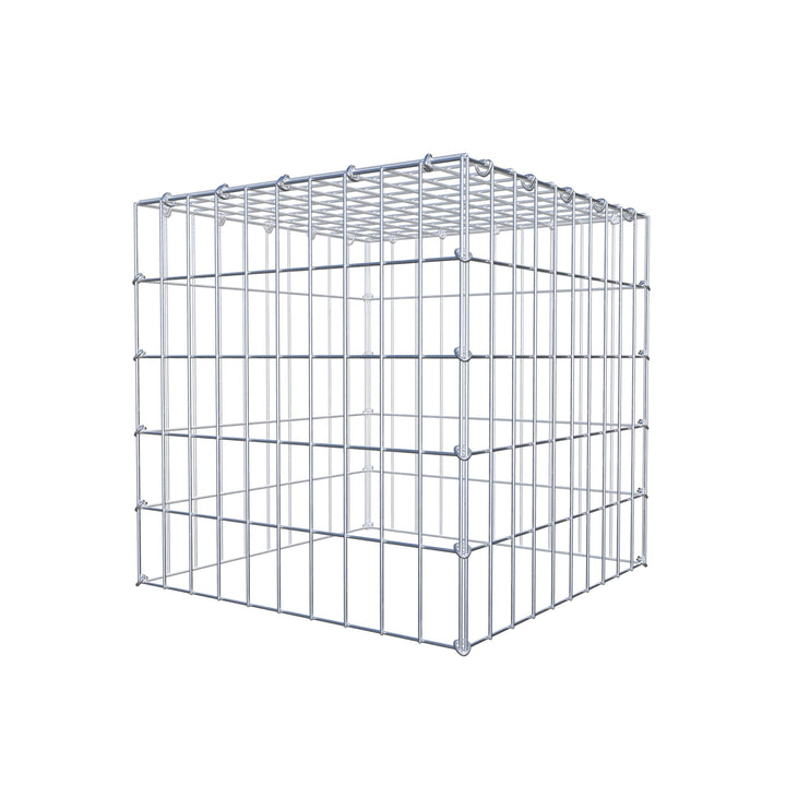 GABIONA Anbau-Gabione Typ3 eckig, Maschenweite 5 x 10 cm, Tiefe 50 cm, Gabione 50 x 50 x 50 cm (L x