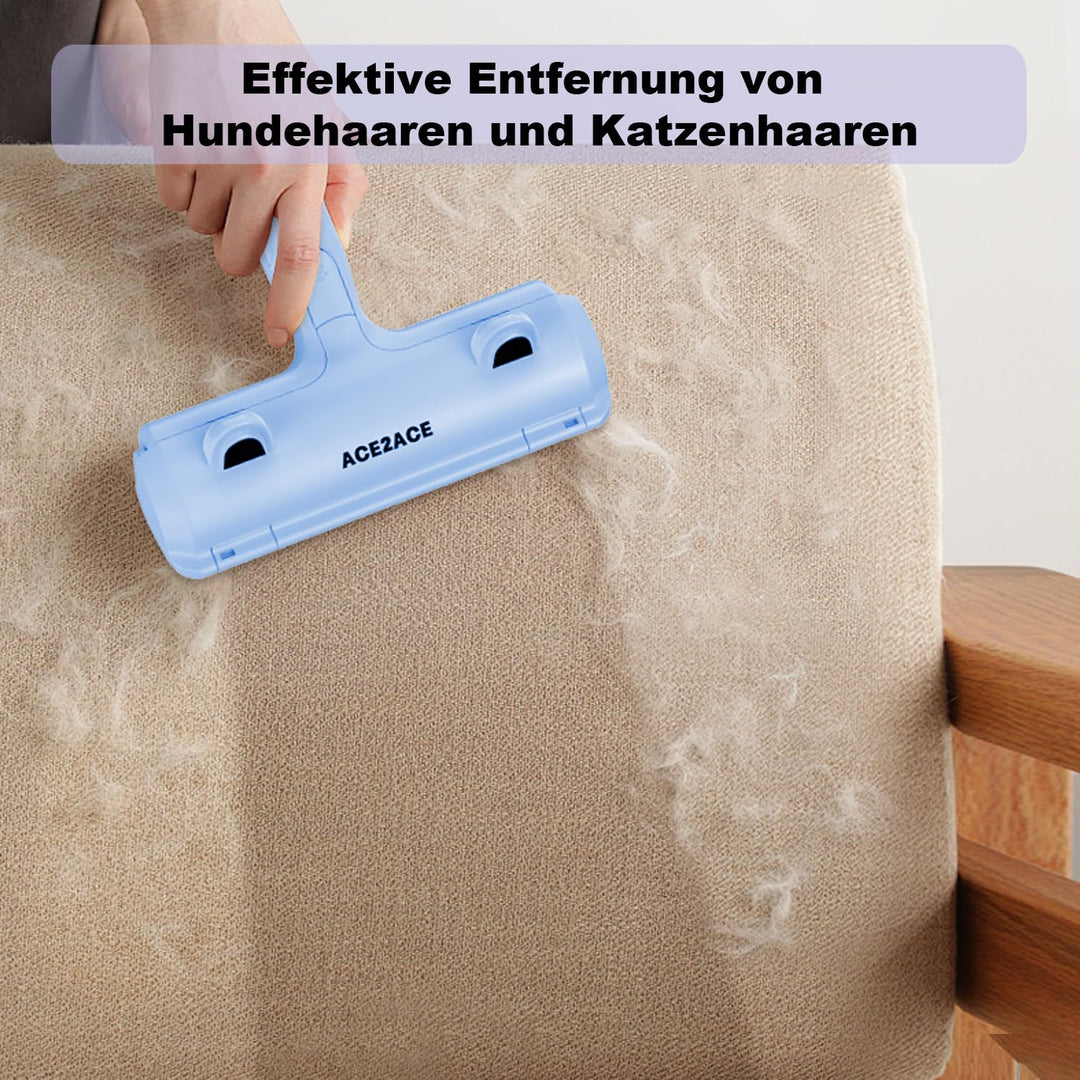 ACE2ACE Fusselrolle Tierhaare, Tierhaarentferner, Fusselbürste Tierhaare für Hundehaare und Katzenha