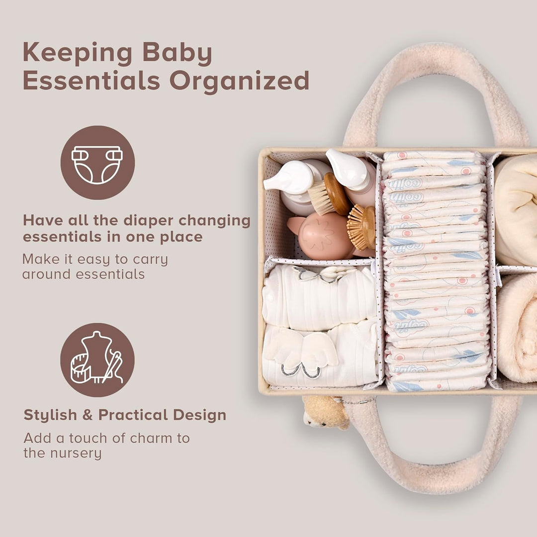 PeraBella Baby-Windel-Cadd Baby-Windel-Caddy Organizer für Wickeltisch, Baby-Aufbewahrungskorb für W