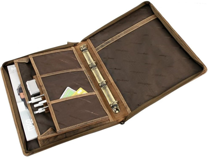 Greenburry Vintage Ringmappe Leder 34 cm
