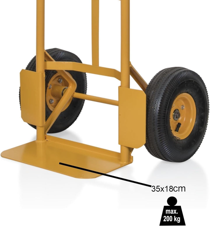 VITO Sackkarre 200 kg Luftbereifung | Stahlrahmen | Transportkarre Staplerkarre Transportwagen, Stah