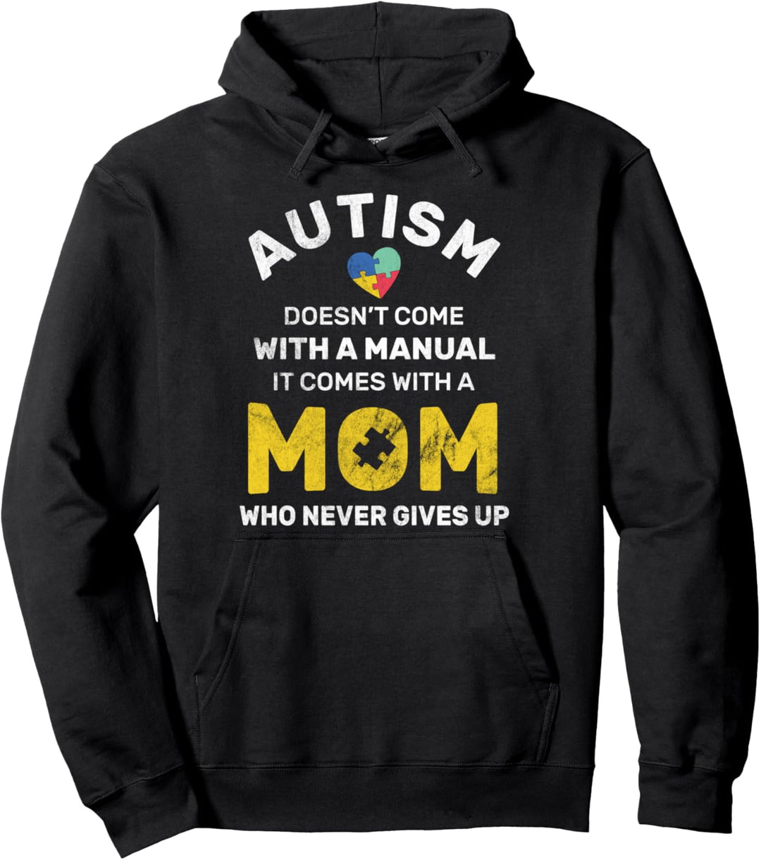 Autism With Mom Autist Mutter Autismus Pullover Hoodie