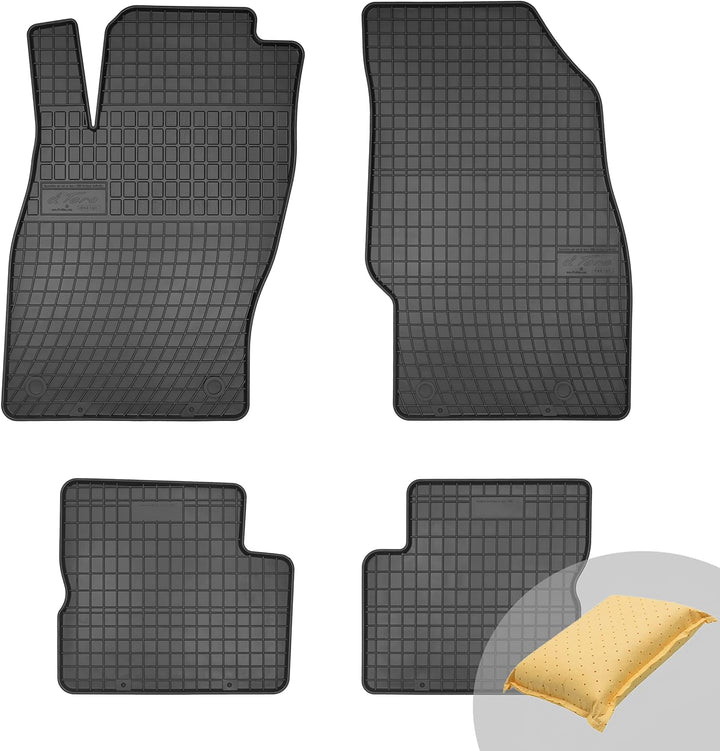 FROGUM EL Toro Gummimatten Ganzjähriges-Set von Autofussmatte Auto Fussmatten für Opel Adam 2012-201