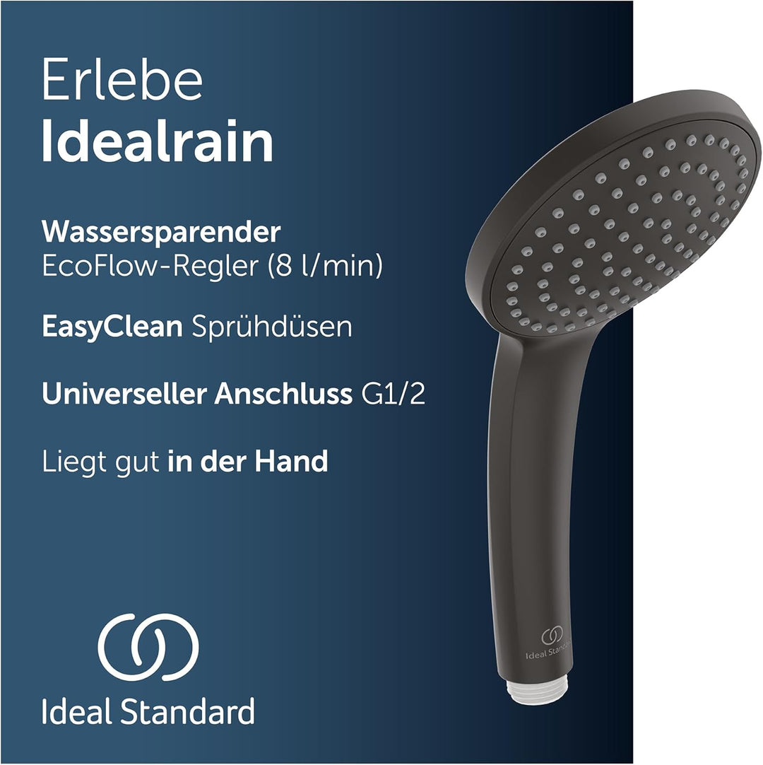 Ideal Standard B9402XG Idealrain Handbrause, rund Silk Black, Silk Black