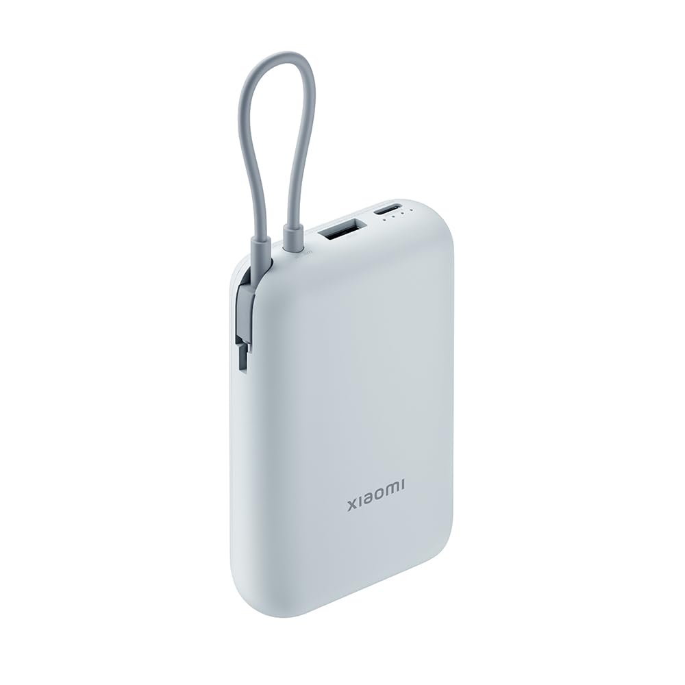 Xiaomi 22.5W Power Bank mit Integriertem Kabel - 10000mAh, Schnellladefunktion, lädt 3 Geräte gleich