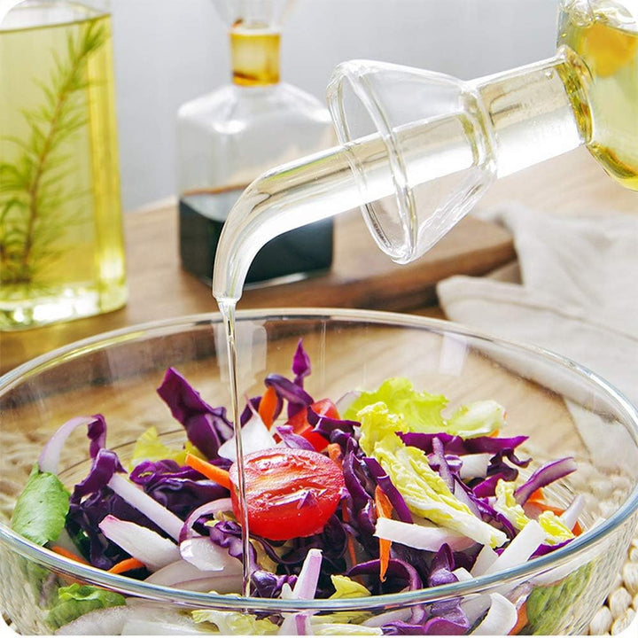 Ölflasche, Glasflasche, Olivenöl, Spender, Kochen, Öl, Essig, Messspender mit Ausguss, für Küche und