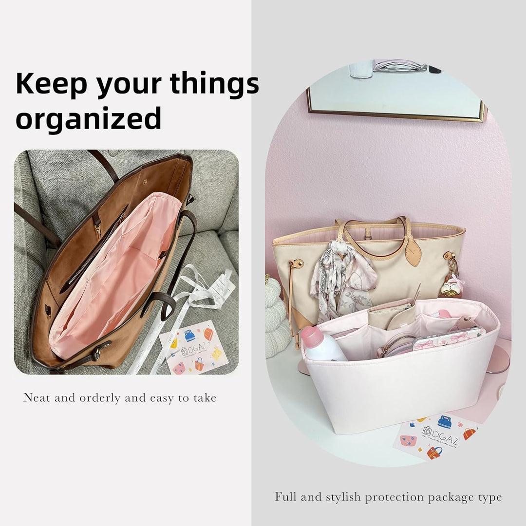 DGAZ Seide Handtasche Organizer für LV Neverfull PM/MM/GM, Taschenorganizer Tasche in Tasche Organiz