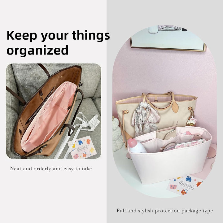 DGAZ Seide Handtasche Organizer für LV Neverfull PM/MM/GM, Taschenorganizer Tasche in Tasche Organiz