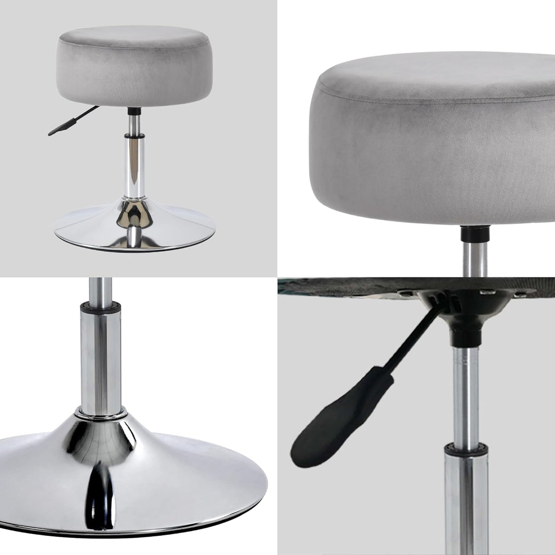 Drehhocker Sitzhocker Hocker RUND höhenverstellbar drehbar aus Kunstleder Farbauswahl Duhome 428S, F
