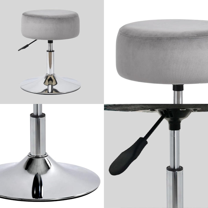 Drehhocker Sitzhocker Hocker RUND höhenverstellbar drehbar aus Kunstleder Farbauswahl Duhome 428S, F