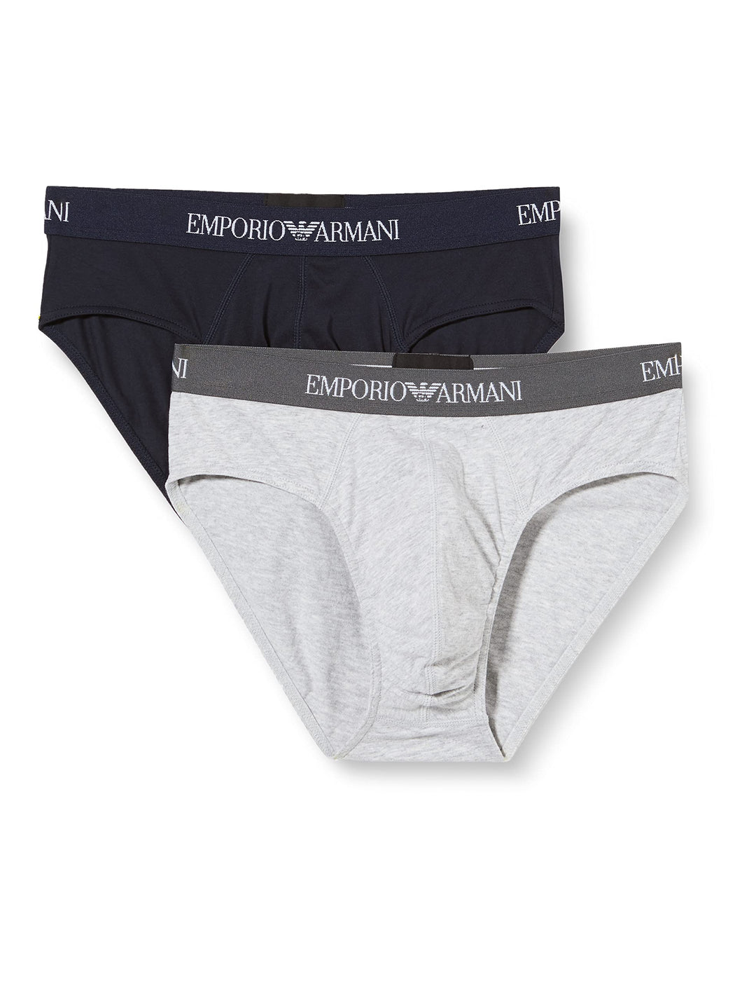 Emporio Armani Herren 2-pack Brief Pure Cotton Slip, Weiss, L EU