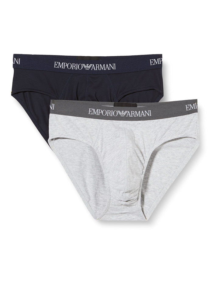 Emporio Armani Herren 2-pack Brief Pure Cotton Slip, Weiss, L EU