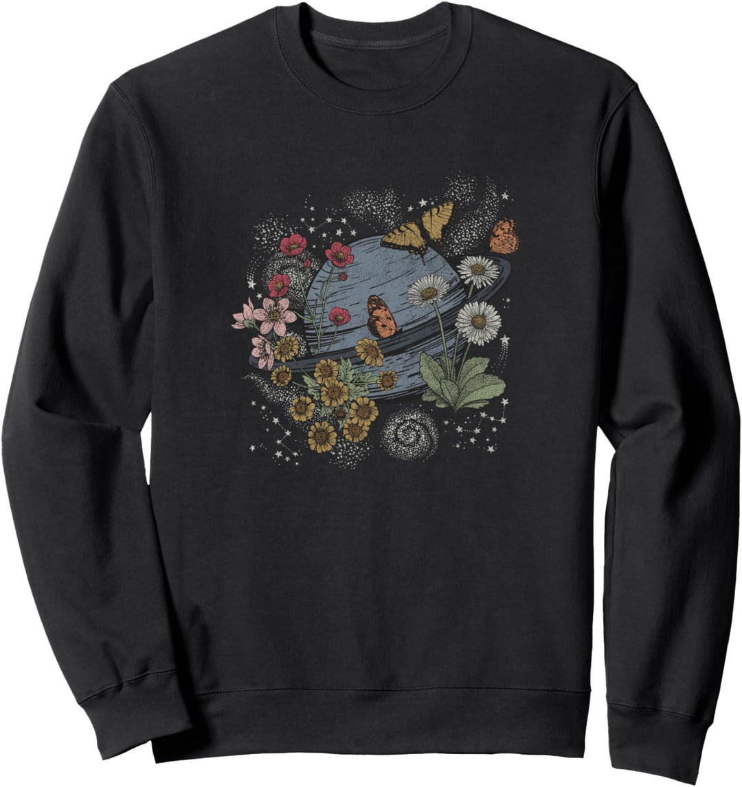 Wildflower Butterflies Cosmic Planet Sweatshirt