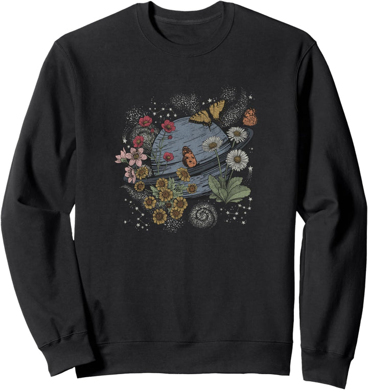 Wildflower Butterflies Cosmic Planet Sweatshirt