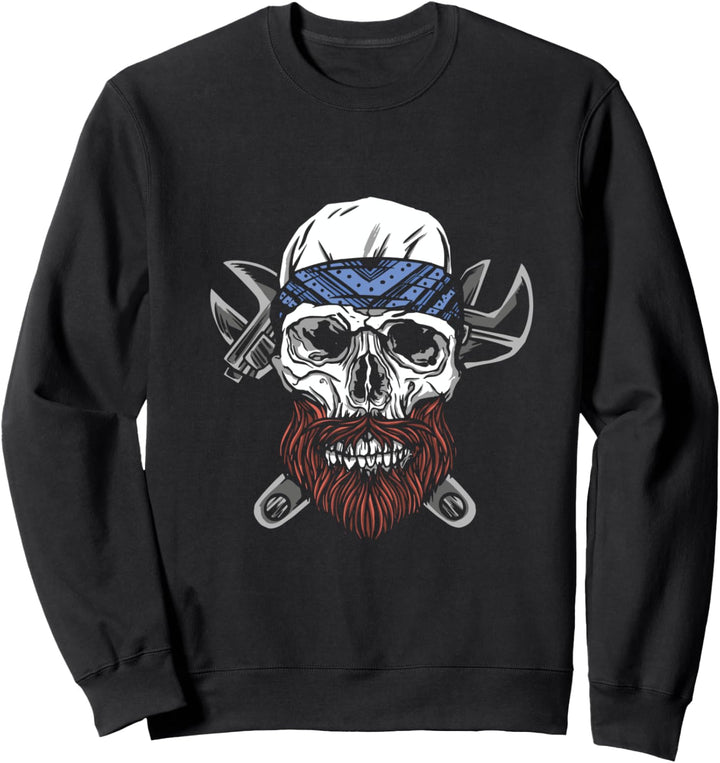 Halloween-Schädelmechaniker Mechaniker Sweatshirt