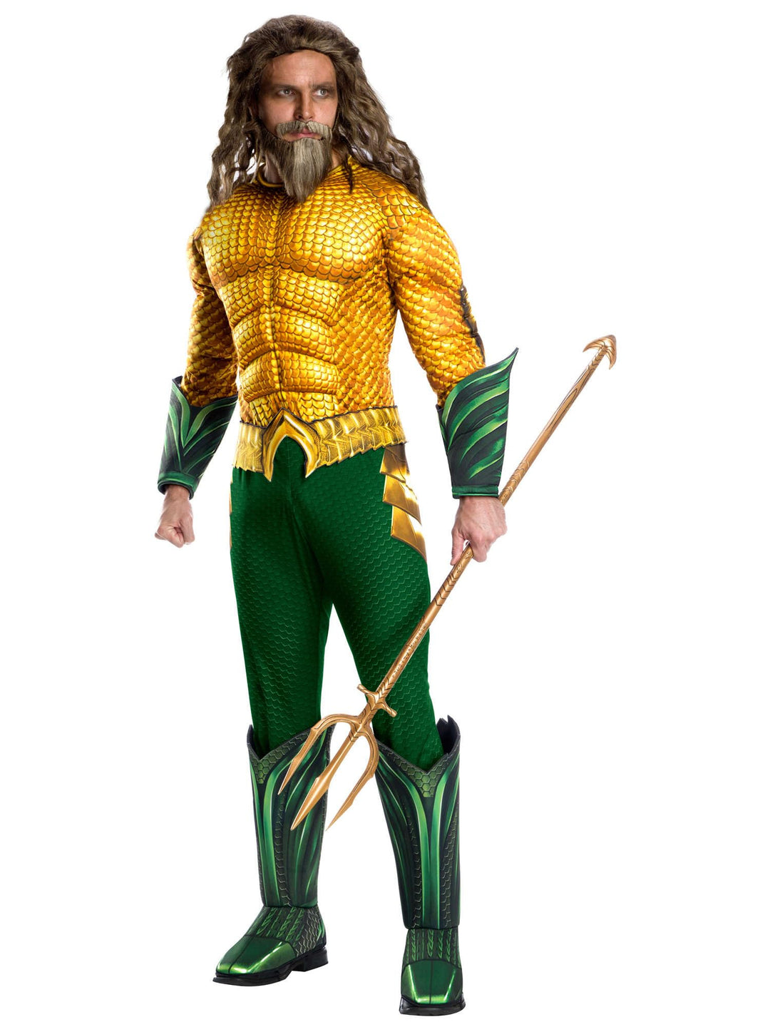 Rubies 3821197 Aquaman Deluxe Erwachsene, XL, Gold-grün XL Gold-grün, XL Gold-grün
