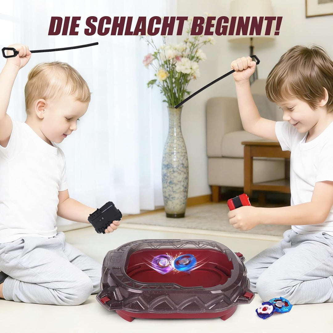 X Stadion Kampfset, Spinning Tops Arena mit Speedstrecke & geschlossenem Dach, Hochwertiger Kunststo
