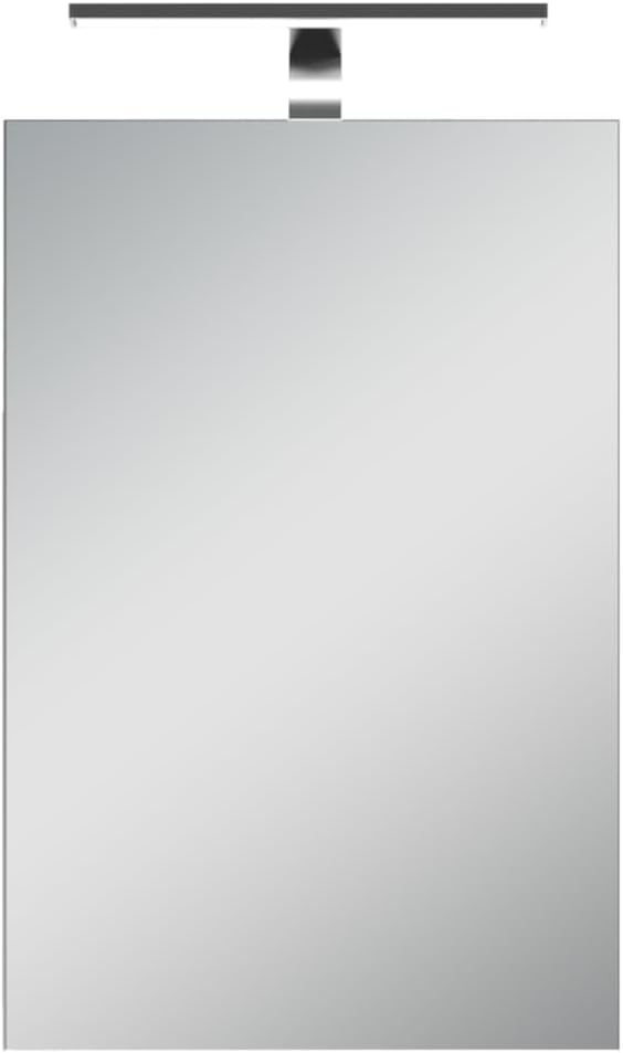 byLIVING Spiegelschrank SPREE, Badschrank mit LED Beleuchtung und Schalter-/ Steckerbox /Spiegeltür