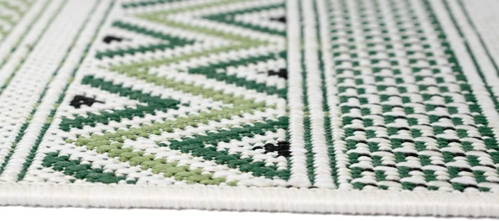 Teppich-Traum Runder In- & Outdoor Teppich Sisal Optik Balkon Küche Wohnzimmer Terrasse gestreiftes