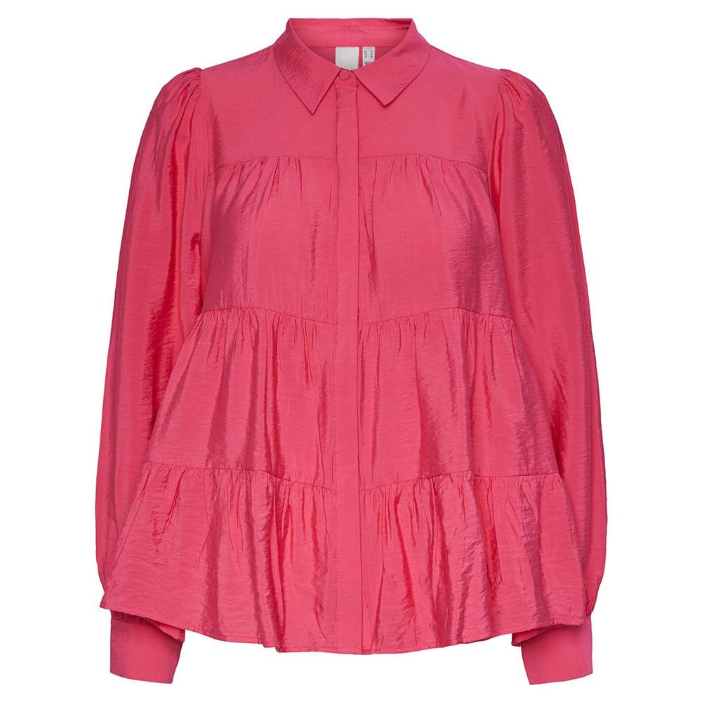 YAS Damen Yaspala Ls Shirt S. Noos Hemd/Bluse XS Raspberry Sorbet, XS Raspberry Sorbet