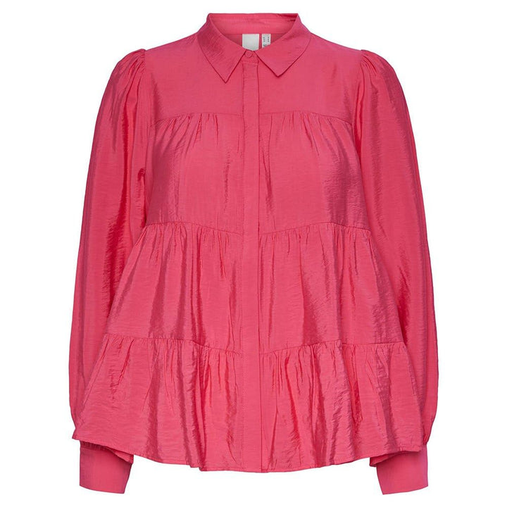 YAS Damen Yaspala Ls Shirt S. Noos Hemd/Bluse XS Raspberry Sorbet, XS Raspberry Sorbet