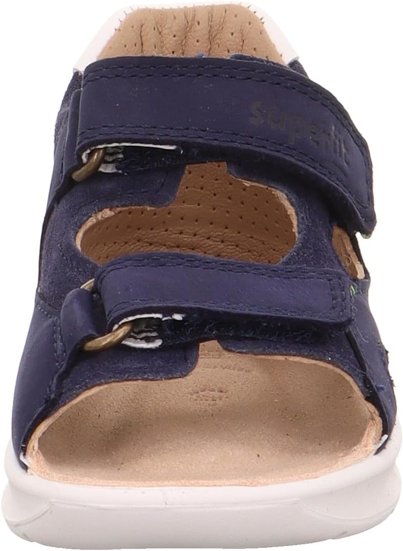 Superfit Baby Jungen Lagoon Sandale Knöchelriemen, 19 EU Weit Blau Hellgrün 8020