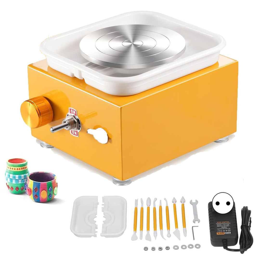 Mini Töpferscheibe 10cm 2000RPM Keramikformmaschine Tonspinnrad Kinder DIY Keramik Formwerkzeug mit