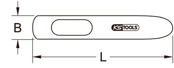 KS Tools 117.4269 Bördelmeissel,25x140mm