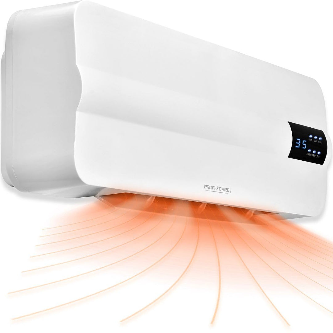 ProfiCare® Wand Heizlüfter mit Fenster-Offen-Erkennung | Heizkörper für bis zu 60qm | Elektroheizung
