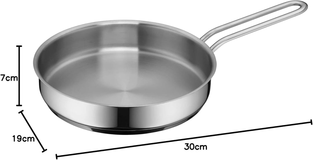 WMF Mini Bratpfanne klein 18 cm, Cromargan Edelstahl Pfanne poliert, unbeschichtet, Induktion, stape