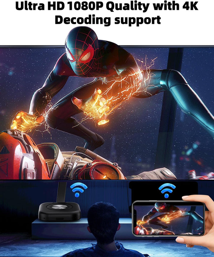 4K Wireless HDMI Adapter für iOS, Android, Windows &amp; Mac, Miracast | Kabellose Bildschirmspiegelung