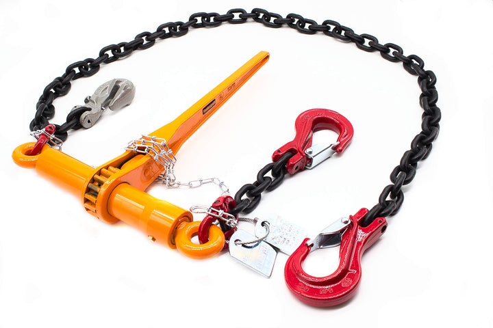 Dolezych Spannzurrkette, 1-teilig, mit DoRa Ratschlastspanner und Gabelkopfhaken. 4000 daN zulässige