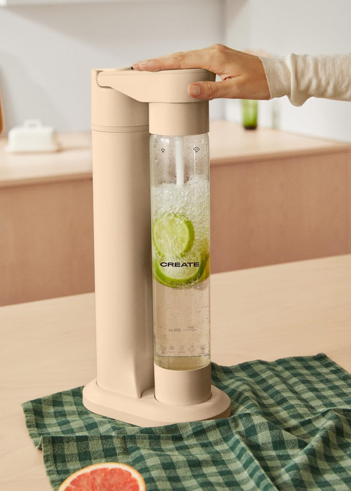 CREATE/SODA MAKER STUDIO/Wassersprudler 1L Sand/Keine CO2-Flaschen enthalten, kohlensäurehaltig in 4