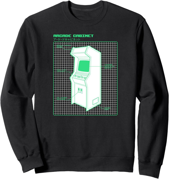 RETRO VIDEO ARCADE CABINET Jahre Video-Arcade-Kabinett Meme Sweatshirt