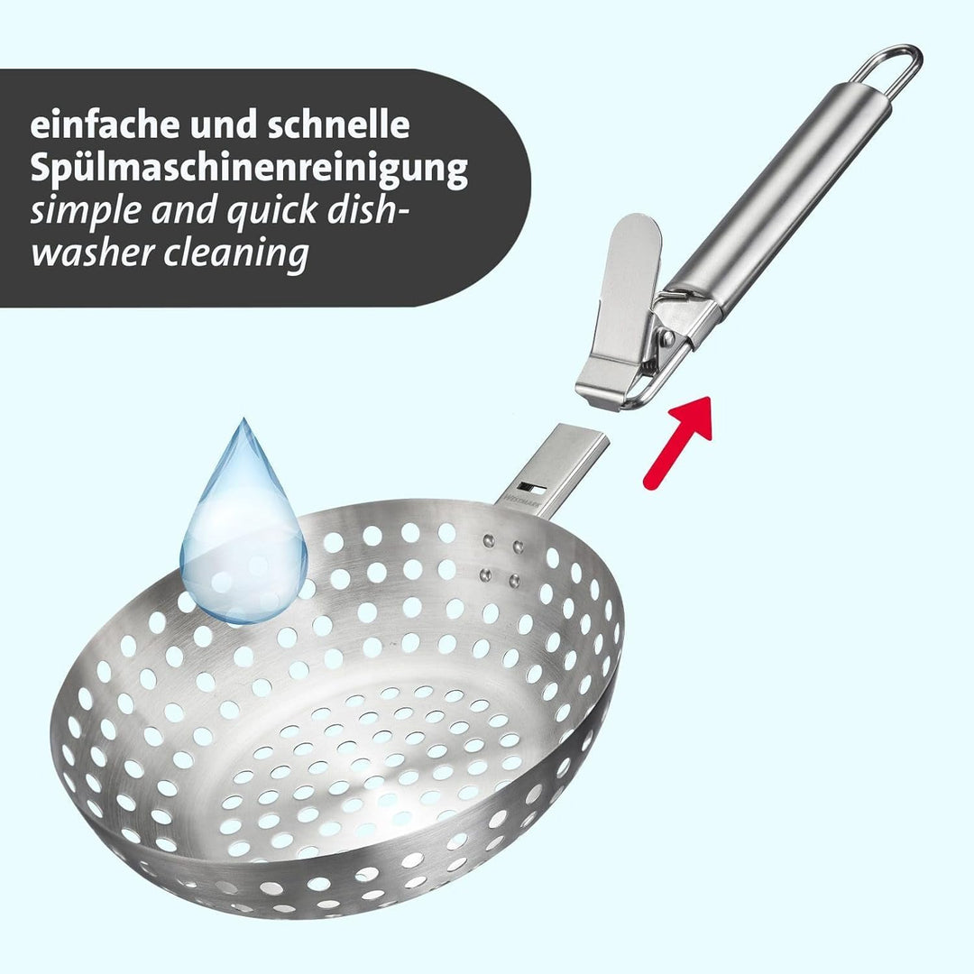 Westmark Grillwok – Ideal für die Zubereitung grösserer Mengen leckeren Grillgemüses, langlebig, spü