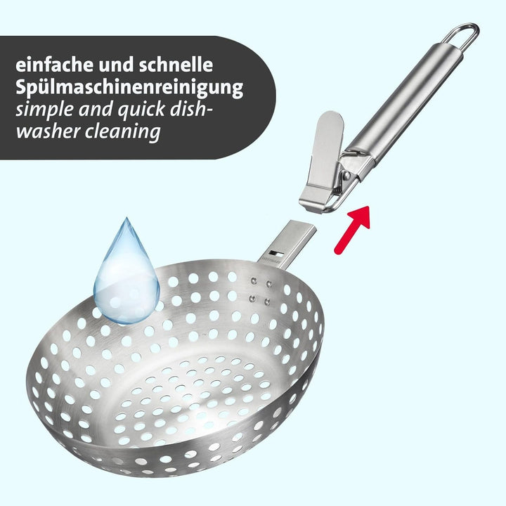 Westmark Grillwok – Ideal für die Zubereitung grösserer Mengen leckeren Grillgemüses, langlebig, spü