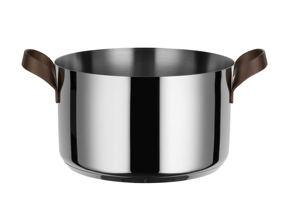Alessi PU101/24 edo Kasserolle mit zwei Griffen, Stainless Steel, Edelstahl Ø 24 Edelstahl, Ø 24 Ede