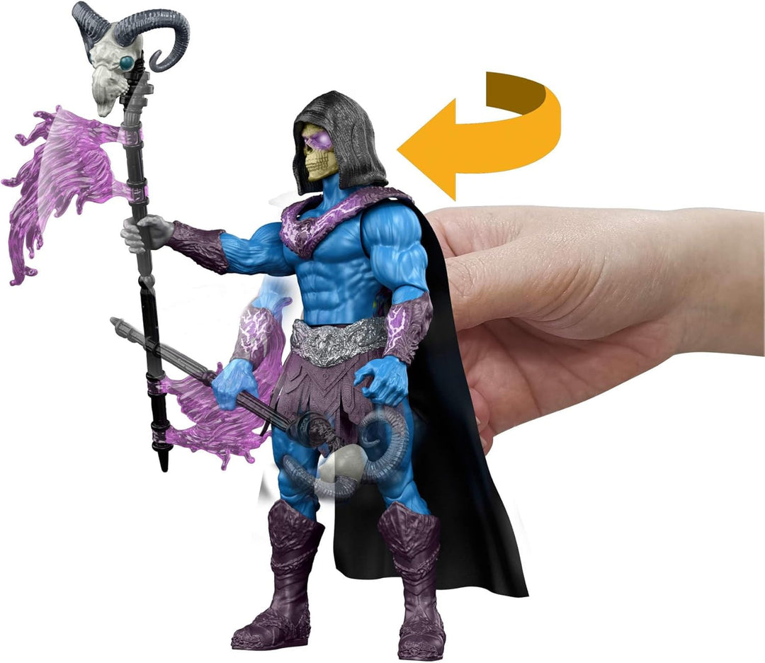 Masters of the Universe Funktionsfigur Skeletor mit Havoc-Stab-Attacke, Dreh- und Loslassfunktion, c