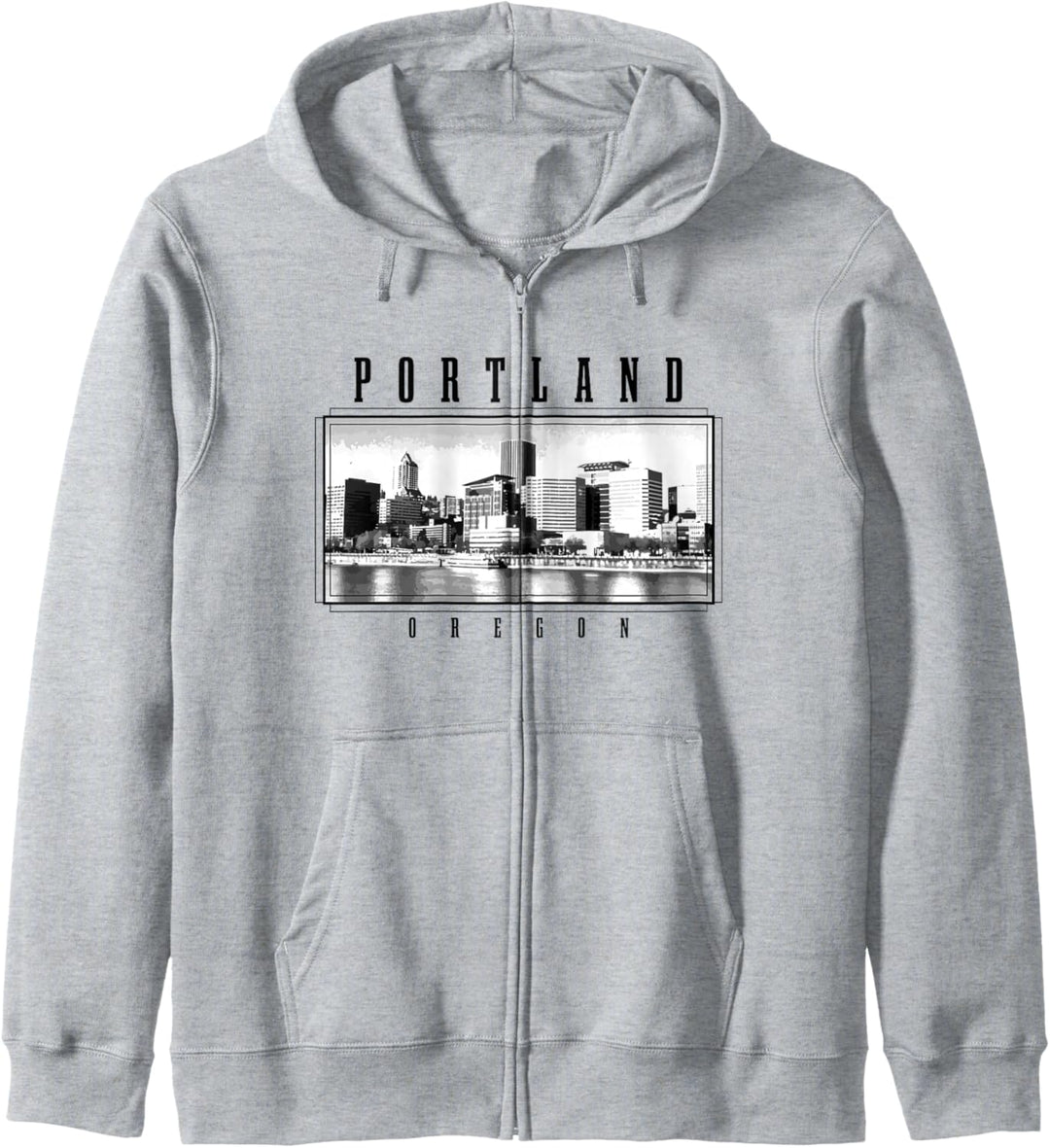 Portland Oregon Vintage Skyline USA Amerika Souvenir Kapuzenjacke