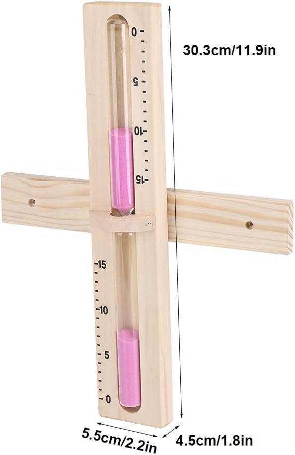 15 Minuten Sauna Sanduhren, Sauna Zubehör Set aus Holz Sanduhr Wanduhr mit rotierender Sanduhr und r