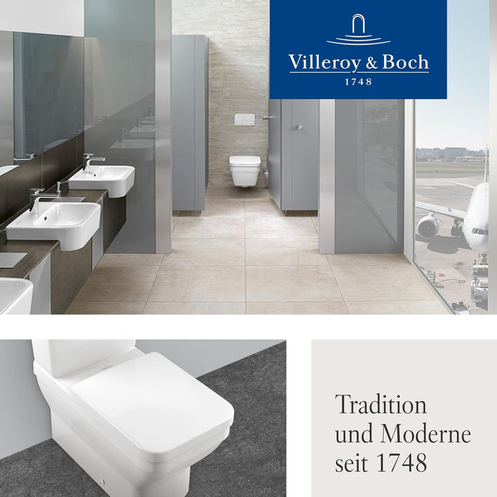 Villeroy & Boch WC-Sitz Architectura - Toilettendeckel Weiss glänzend aus Duroplast - Toilettensitz