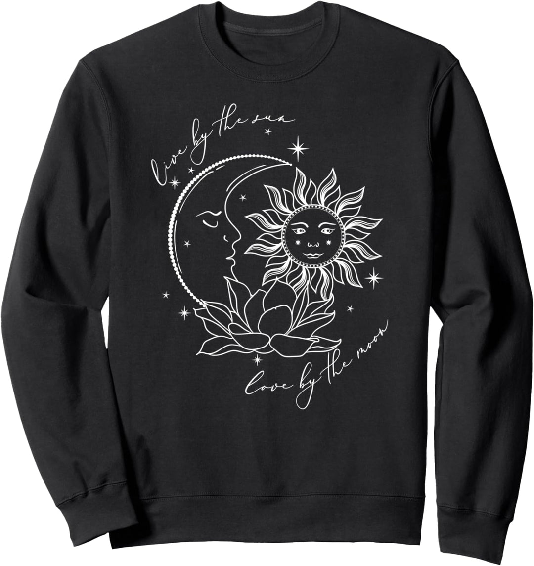Wir leben von der Sonne Liebe vom Mond Spiritualität Sweatshirt