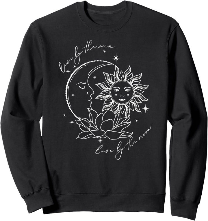 Wir leben von der Sonne Liebe vom Mond Spiritualität Sweatshirt