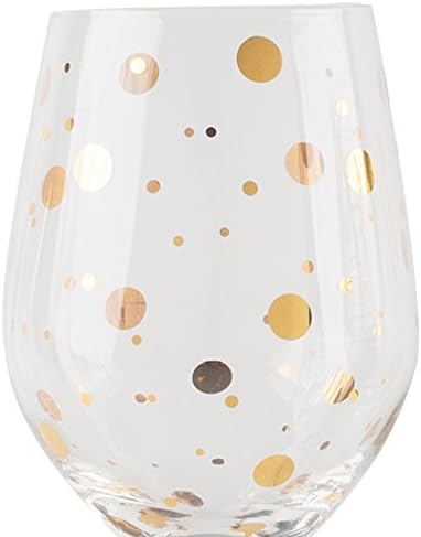 MIKASA Weingläser, Gold, 4 Stück (1er Pack), 6 Weissweingläser Gold, Weissweingläser Gold