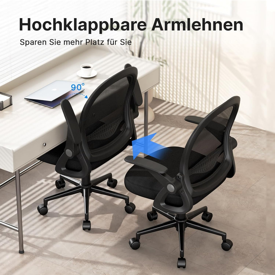 rattantree Ergonomischer Bürostuhl, Schreibtischstuhl mit Atmungsaktiver Rückenlehne, Höhenverstellb