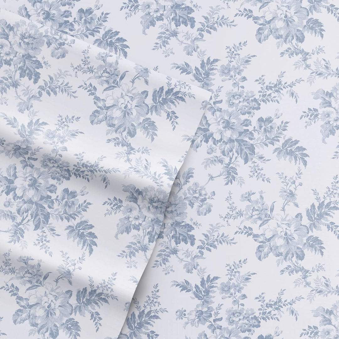 Laura Ashley Home - King-Size-Bettlaken, Baumwoll-Flanell-Bettwäsche-Set, gebürstet für zusätzliche