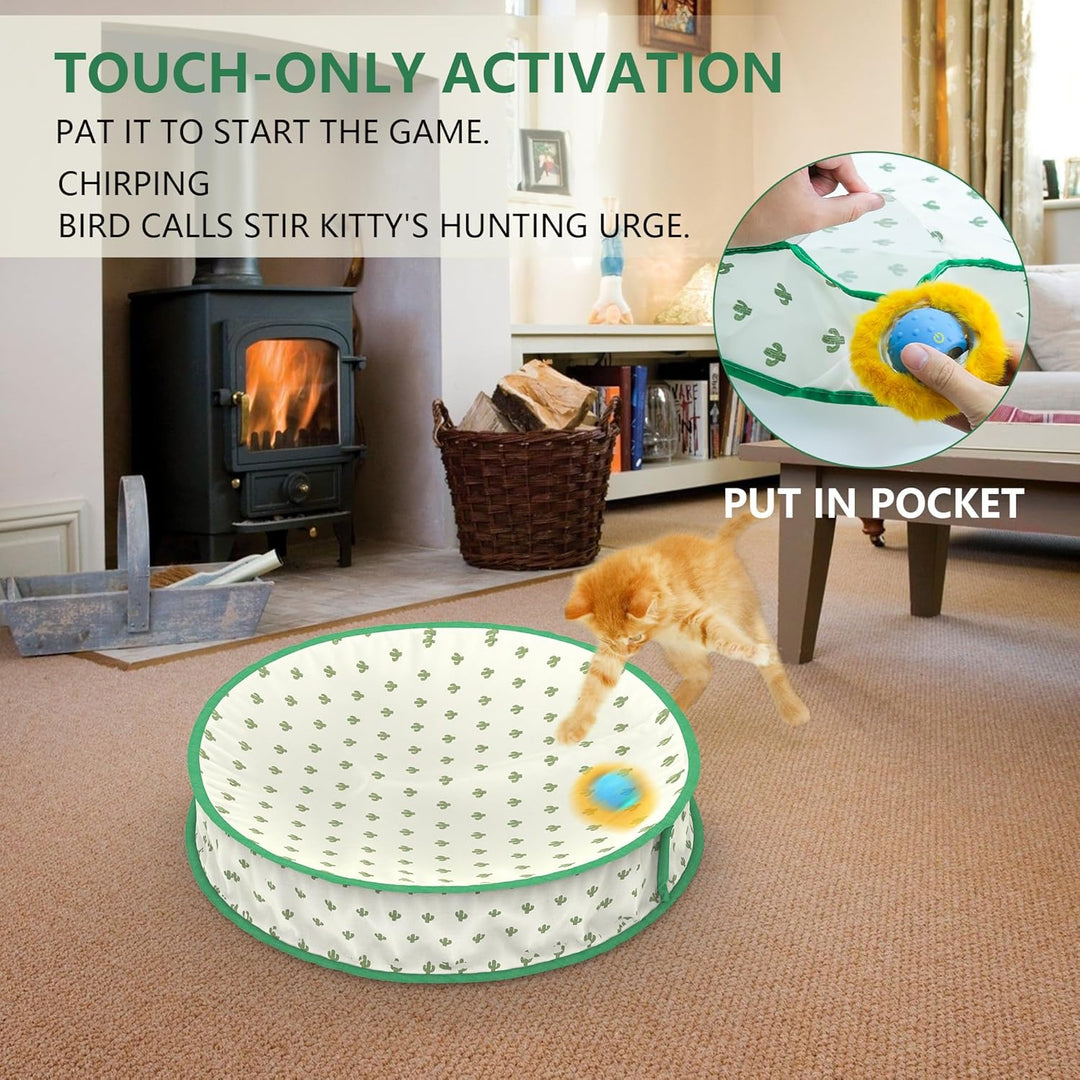 IOKHEIRA Katzenspielzeug Für Katzen Im Innenbereich | Interaktives Automatisches Katzenballspielzeug