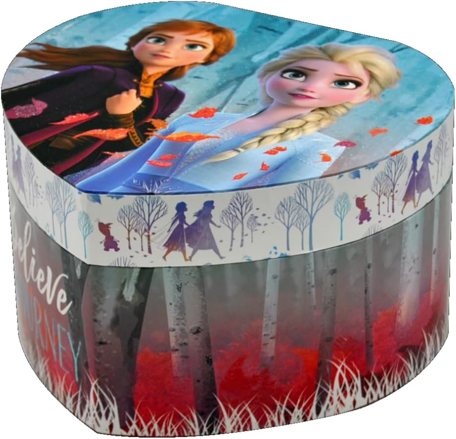 Disney Frozen II Elsa und Anna Spieluhr Schmuckkasten Herz 14,8 x 13,5 x 8,6 cm